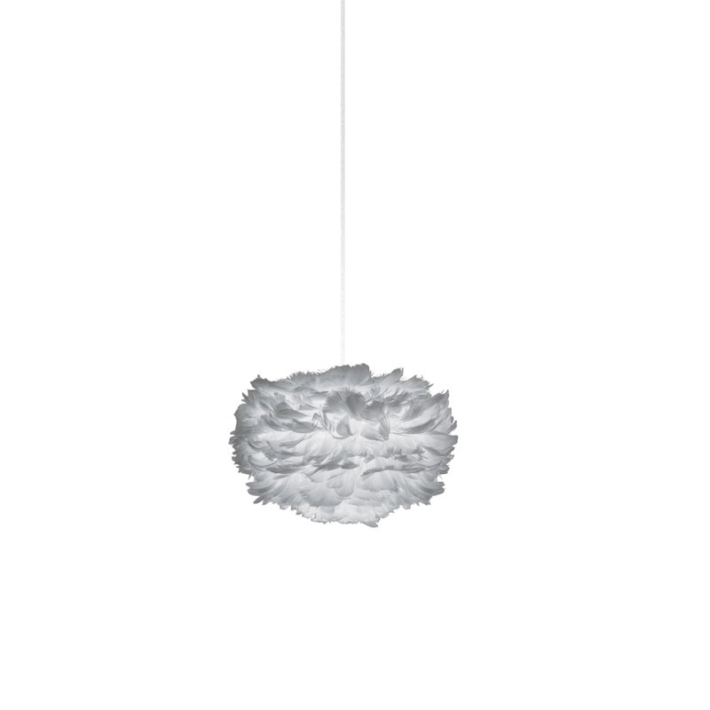 Homan 1 - Light Unique/Statement Pendant, 7.9" H x 13.8" W x 13.8" D, White, White