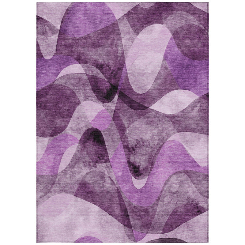 Tapis extérieur lavable et antidérapant 8 pi x 10 pi mauve