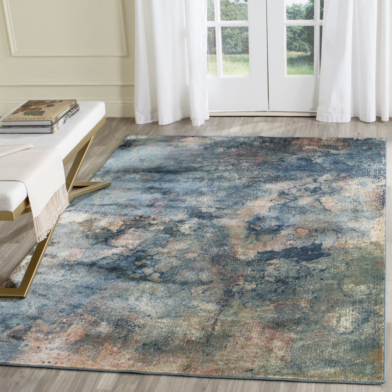 Thursa Vintage Performance Abstract Rug, Rectangle 8' x 11'2"