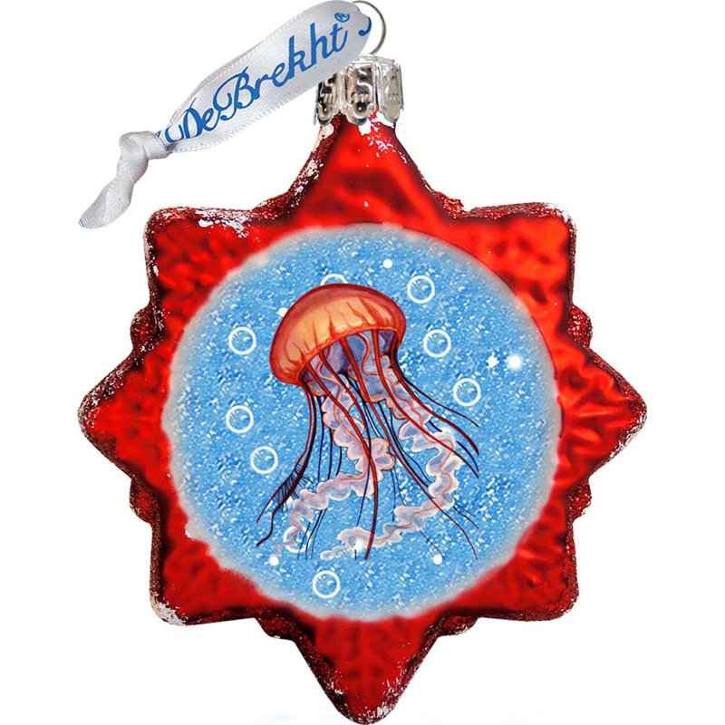 3'' Handmade Glass Holiday Shaped Ornament