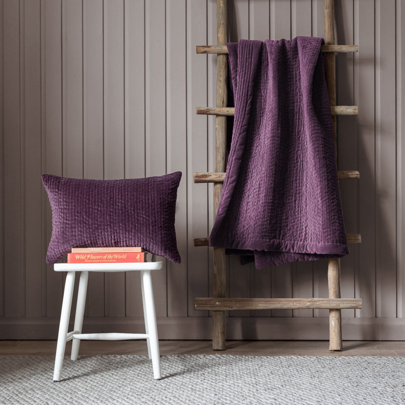 Cushion, 40cm x 60cm, Rectangular, Plum