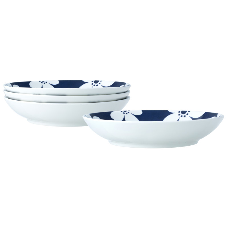 Noritake Bluefjord Set Of 4 Pasta Bowls, 9-1/2", 35 Oz.
