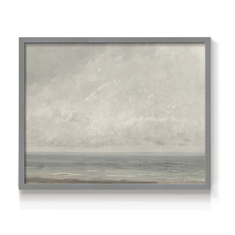 Paysages rétro-CCXCI-impression encadrée - réaménageable, H 22 po x l 28 po, Gris