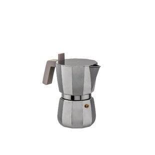 Giannina 6 Cup Restyled Version Stainless Steel Stove Top Espresso Maker -  Made in Italy with Patented Locking Handle - Model 3006010