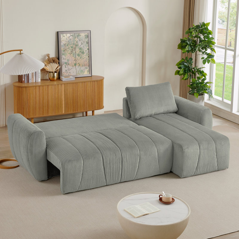 Canapé modulaire Basic, canapé convertible, canapé en L 3 places en tissu moderne