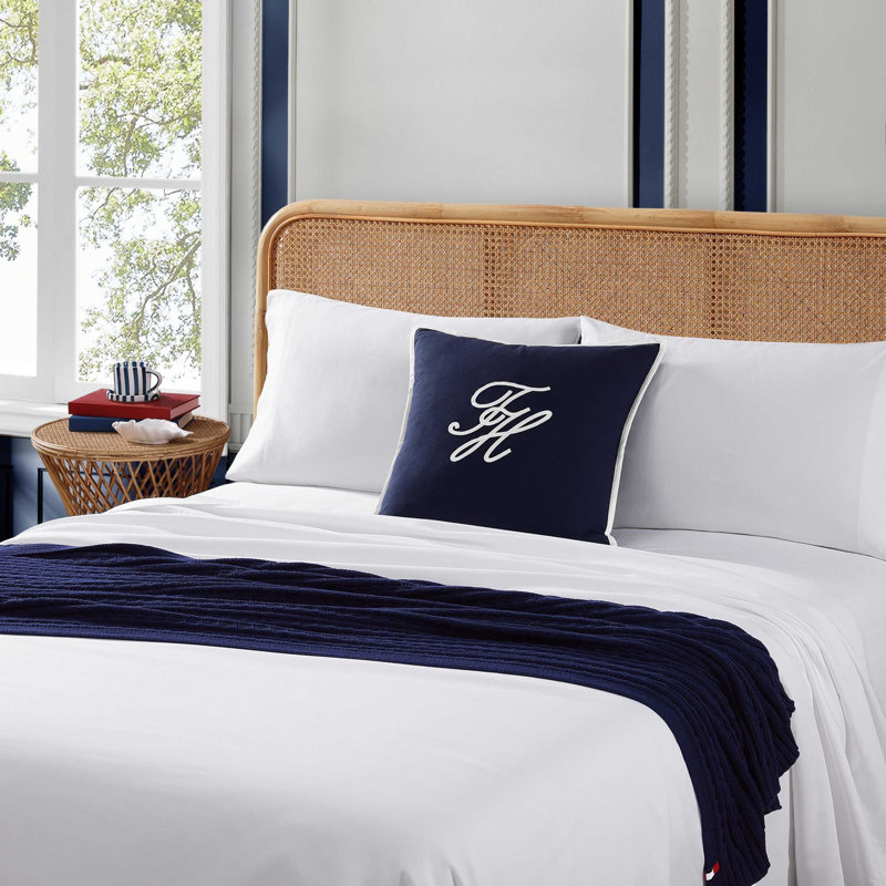 Coussin Tommy Hilfiger, Carrée, Swim Shop Monogram Blue