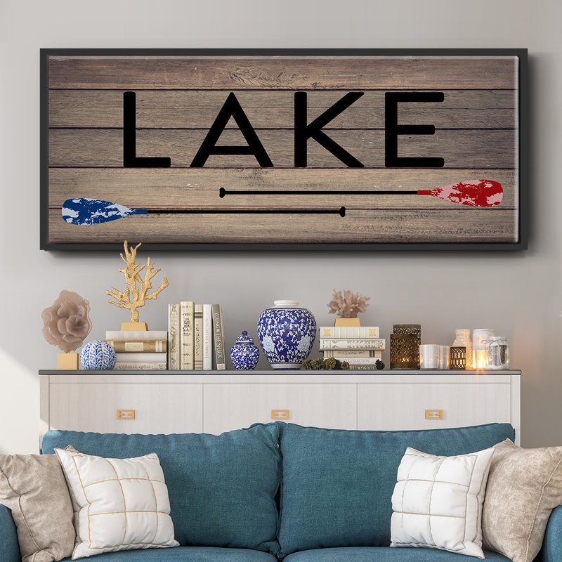 Lake Paddles- Framed Canvas, 24" H x 60" W
