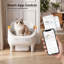 Automatic Litter Box, Open Top Self Cleaning Litter Box With App Control For Multiple Cats, Safety Sensors Protection, Odor Control