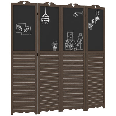 Cloison pliante 4 panneaux avec tableau noir