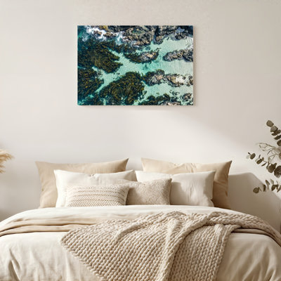«Gallery Wrap», art mural sur toile pour le salon, la chambre à coucher, le bureau ou le vestibule - décoration murale décorative avec paysage côtier
