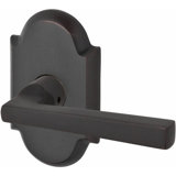 Taper Passage Door Lever with Rustic Arch Rose