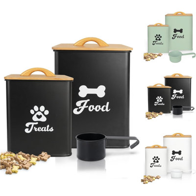 Contenant pour chien 2PCS, contenant pour aliments avec couvercle hermétique
