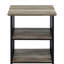 Élégante table de chevet en chêne antique et noir avec table de chevet pratique: pour un intérieur