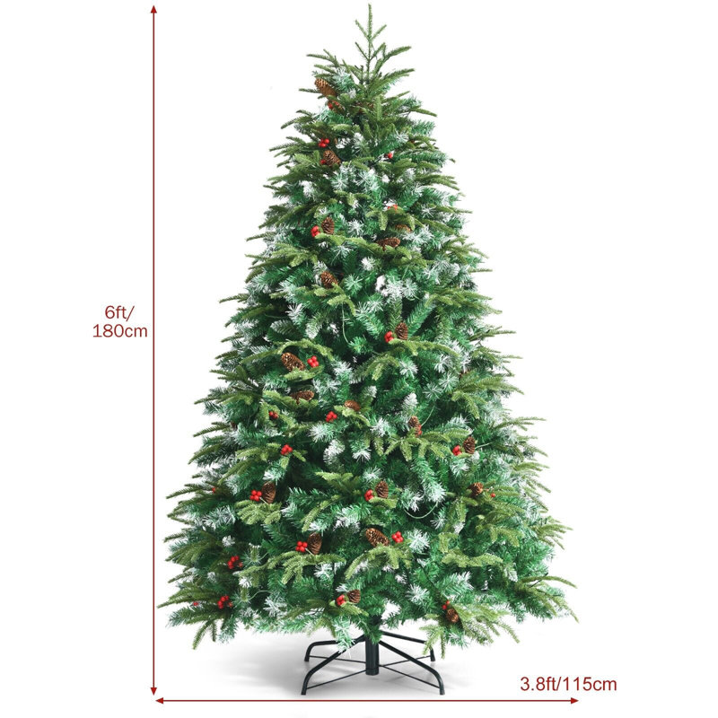 Lighted Artificial Pine Christmas Tree