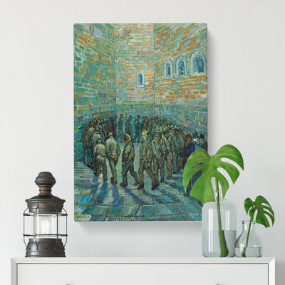 The Prison Courtyard by Vincent Van Gogh - Wrapped Canvas