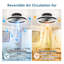 Ventilateur de plafond moderne à DEL avec lumière - Plafonnier à intensité variable de 16 po avec pales invisibles et conception en cristal, télécommande et température de couleur réglable, ventilateur silencieux pour la chambre à coucher, le salon, le noir-1382812127