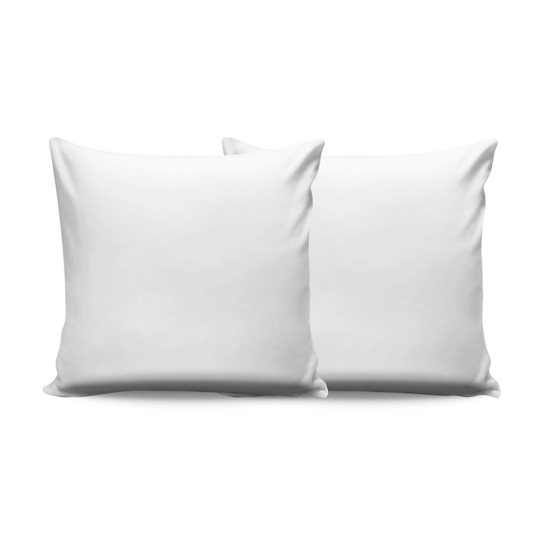 Premium 100% Cotton Pillowcase Set (2 Pieces), Cream & White, 23.6 x 23.6 Inches | Soft Ranforce Fabric, 142 Thread Count, Antibacterial Protection | Envelope Closure Design, Ideal for Comfortable Sleep & Home Decor