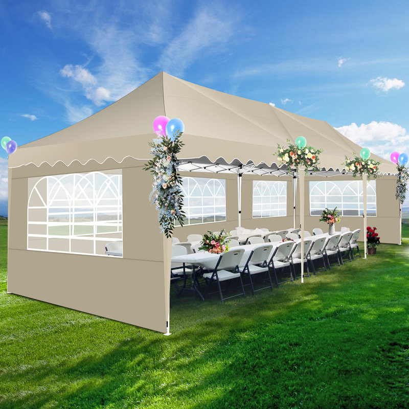 354'' W x 118'' D Metal Party Tent, Khaki