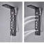 Thermostatic Shower Panel Column Tower Stainless Steel Massage Body Jets Black