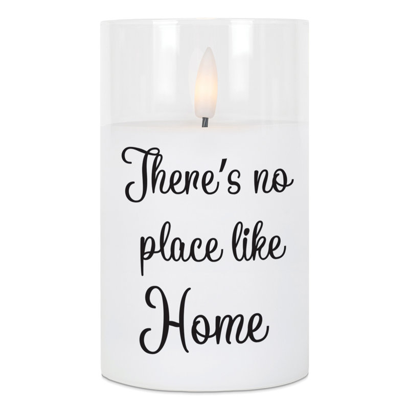 Flameless Jar Candle with Glass Holder