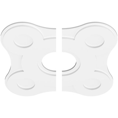 Médaillon de plafond contemporain en PVC de qualité architecturale Luna
