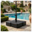 Base de parasol de terrasse en acier Outsunny