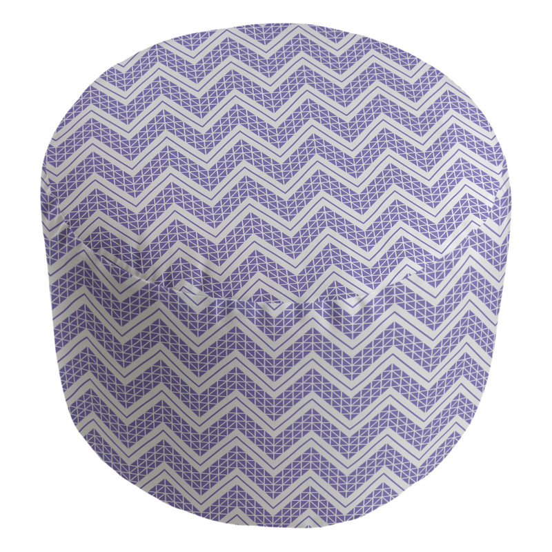 Upholstered Pouf, Light Purple