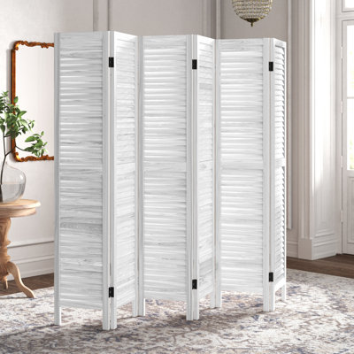 Goku 96'' W x 67'' H 6 - Panel Solid Wood Folding Room Divider