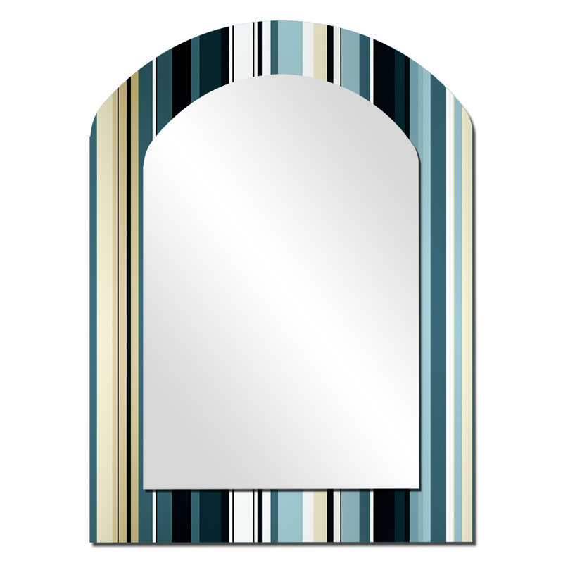 Miroir mural Classic Blue Elegance, 34 po x 25 po