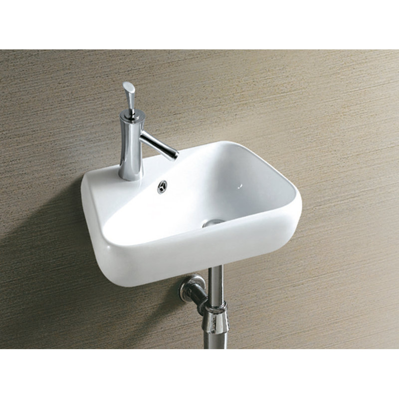 Lavabo de salle de bain mural en céramique 18 po