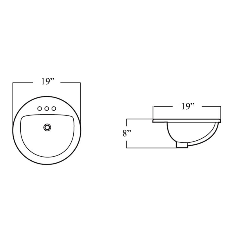 Kingsman Hardware 19 Bathroom Sink