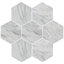 Carreau en porcelaine aspect pierre Classico Bardiglio Hex 7 "x 8"