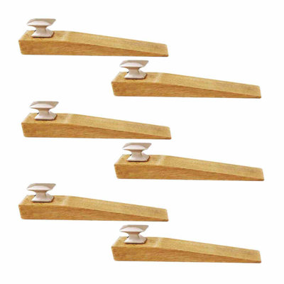 Door Knob Wood Wedge Floor Stop