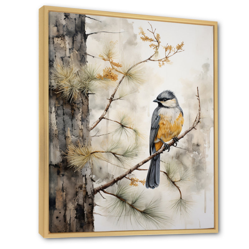 Forêt, gardiens du minimalisme I - animaux, impressions d'art mural, H 44 po x l 34 po x P 1,5 po, Cadre naturel flottant