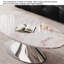 Table basse moderne minimaliste ovale en marbre