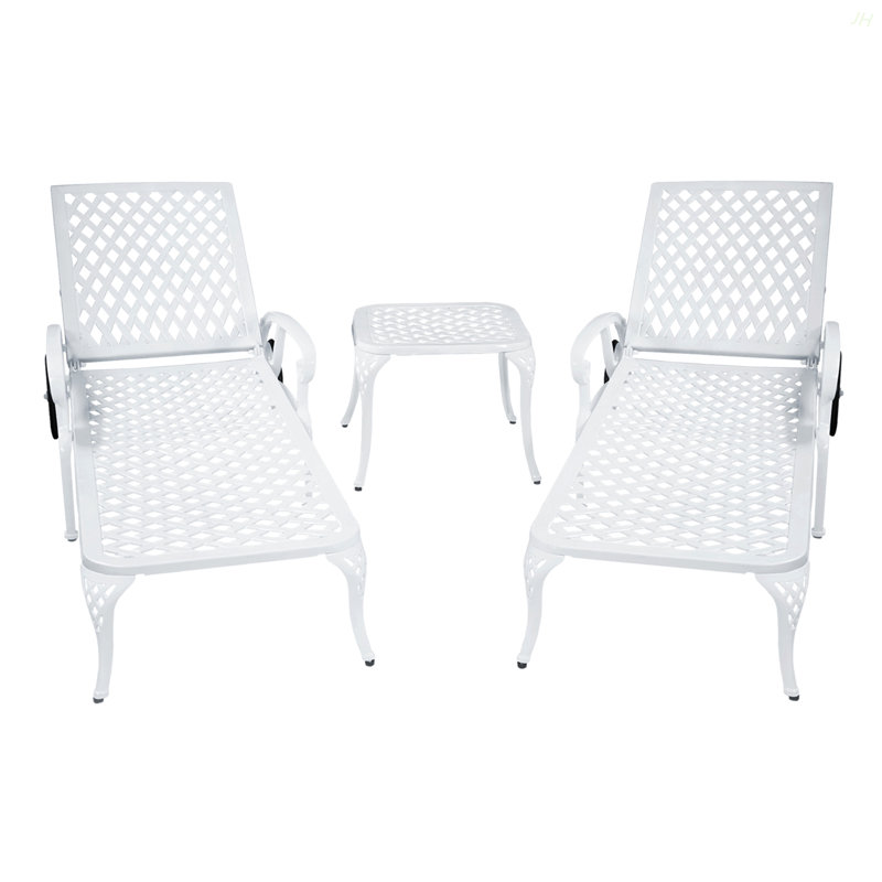 Méridienne en aluminium coulé 1Pcs blanc, Blanc
