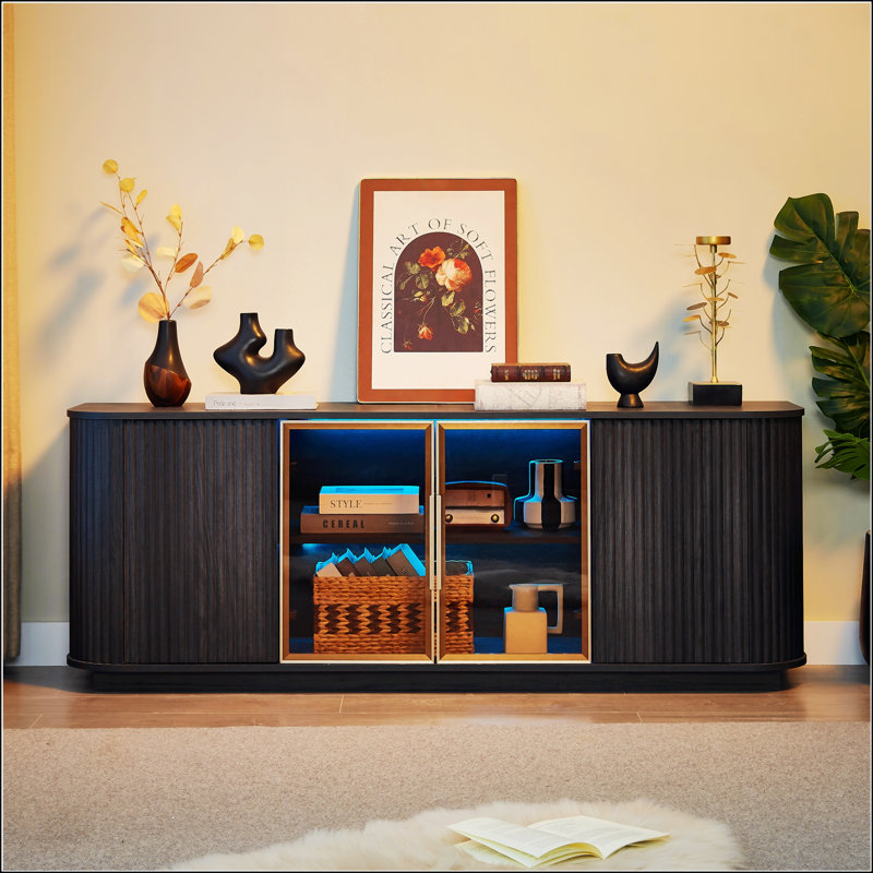 64-Inch Wavy TV Cabinet