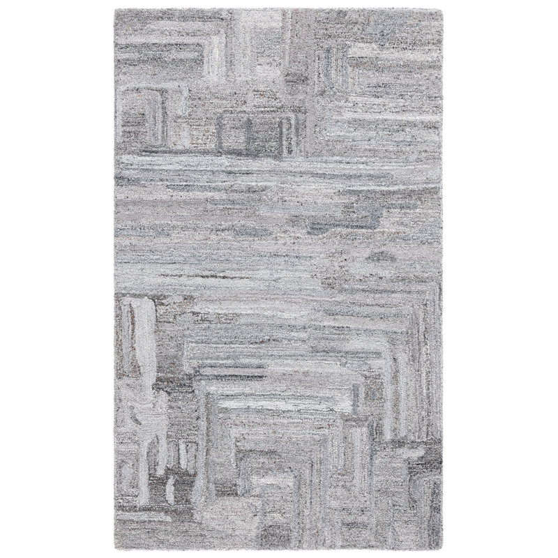 Quirt Abstract Hand Tufted Performance Abstract Rug, Rectangle 3' x 5'