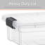  Mini bac de rangement transparent avec couvercle, 1,27 pte Boîte de rangement en plastique pour la maison, paquet de 8