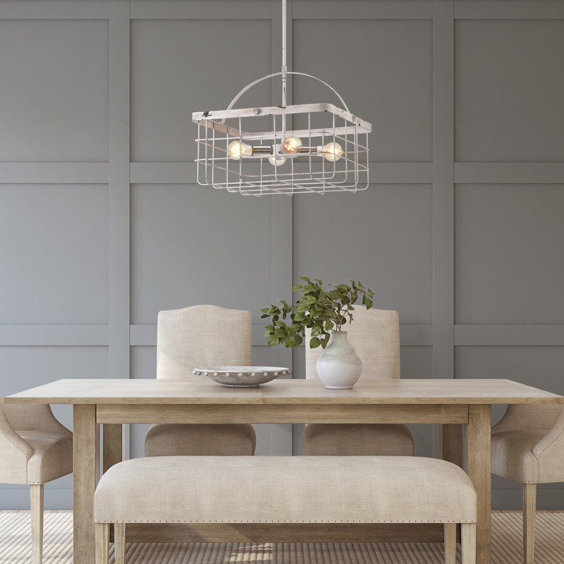 Lustre rectangulaire à 4 lumières Selvi