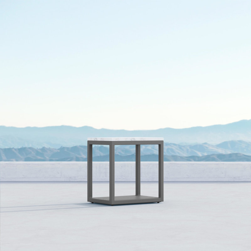Seaview Side Table, Matte Charcoal
