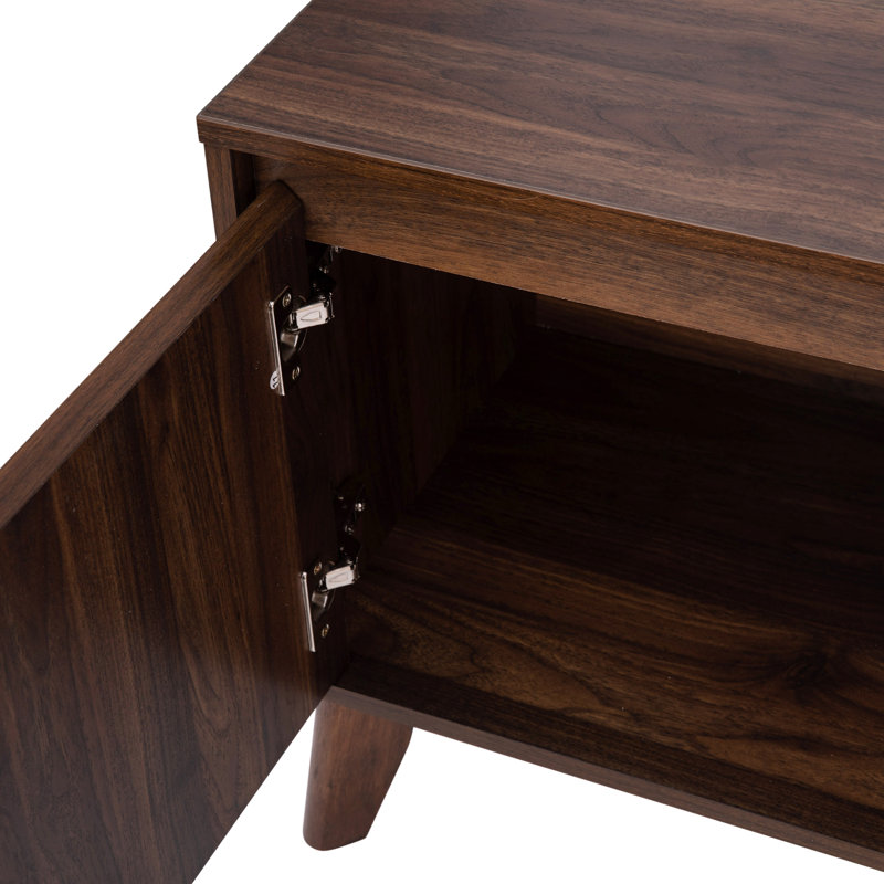 Amittai Engineered Wood TV Stand for TVs by Flash Furniture, 71", Dark Brown