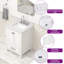 Meuble-lavabo autoportant de 24 po avec comptoir en marbre-840267287-840267273