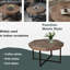 Table de salon octogonale en bois avec pieds en métal-448538282