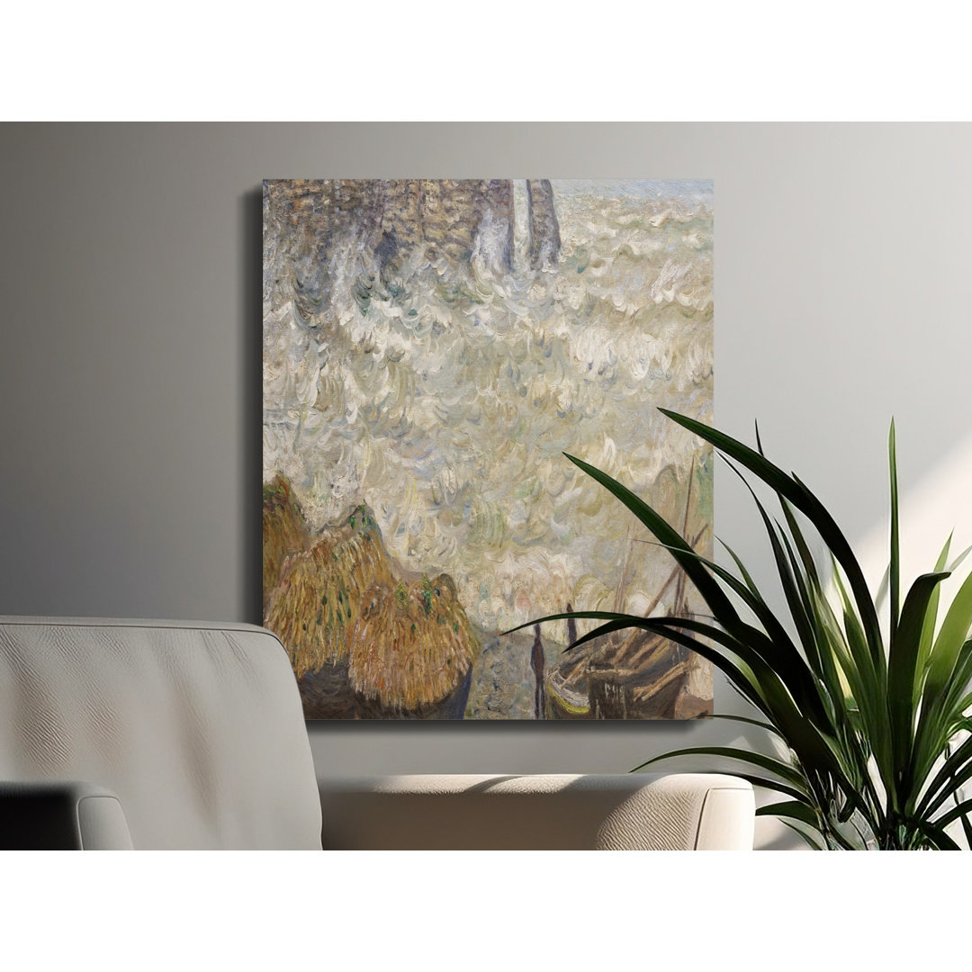 Impressionist Seascape Painting Canvas Wall Art, Vintage Coastal Ocean Print, Classic Nautical Home Decor, Art Lover Gift