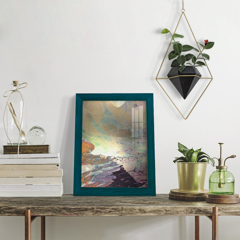 Paysage de Monet, impression encadrée sur papier, H 11 po x l 9 po x P 1 po, Bleu