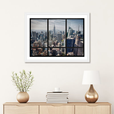 Vue de la fenêtre de la ville de New York - reproduction de photo
