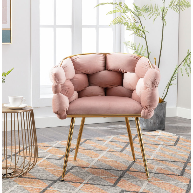 Vladanka 28.7'' Velvet Sofa, Pink Velvet