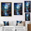 «Blue Pine Tree Midnight Serenity I», reproduction sur toile flottante-91229024-91229023