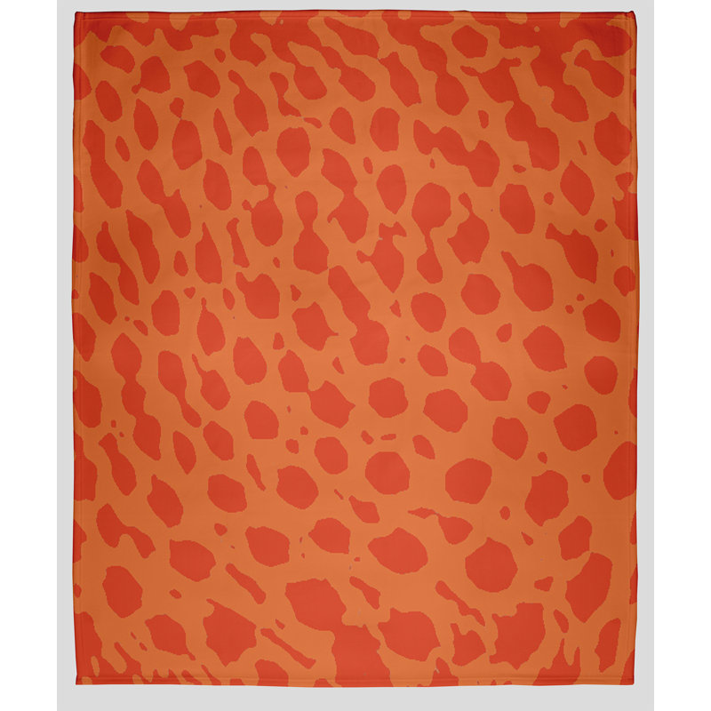 Couverture polaire à motif léopard, L 30 po x L 40 po, Orange